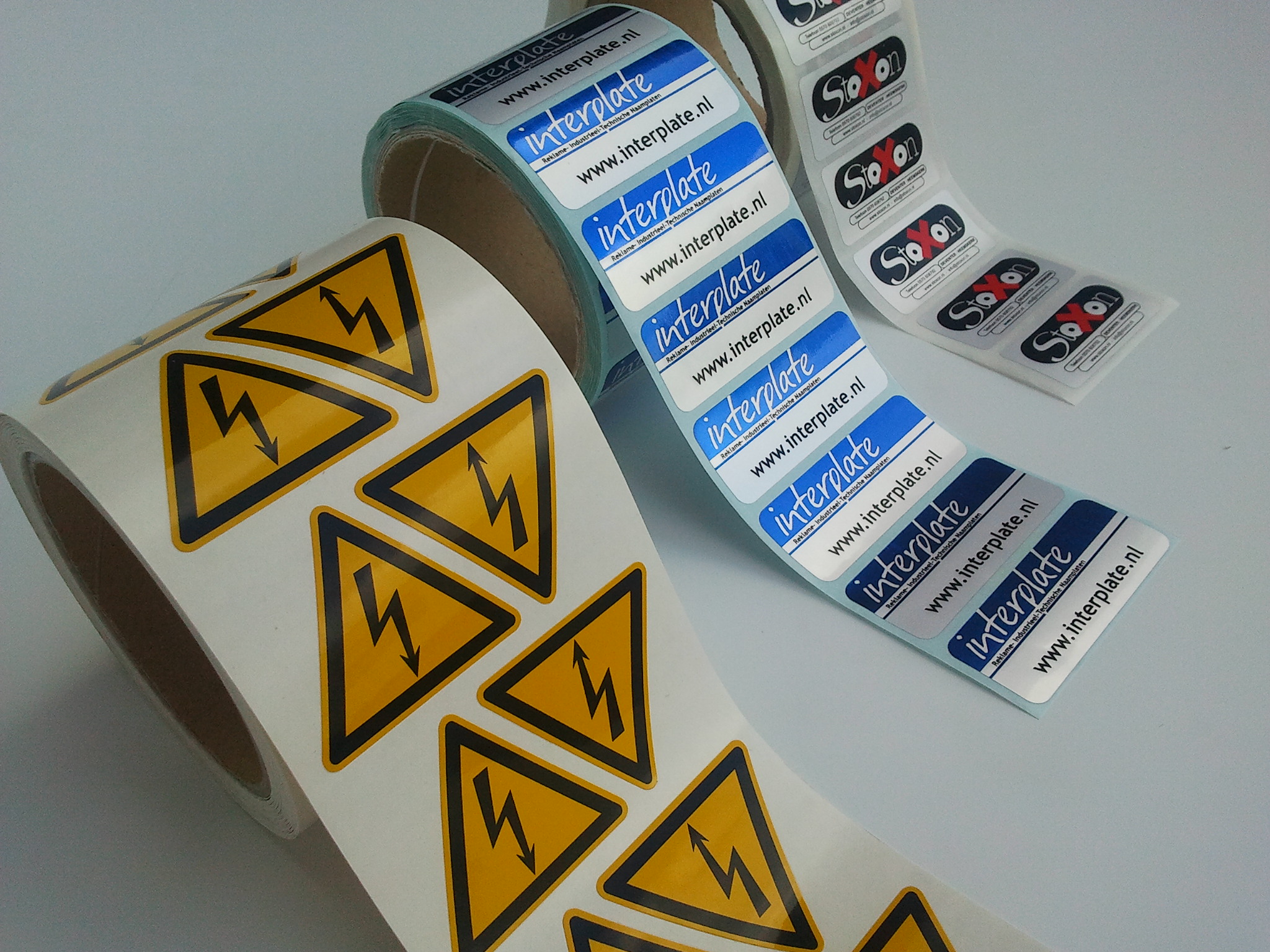 Stickers - Vinyl stickers, losse stickers of op rol Interplate BV.